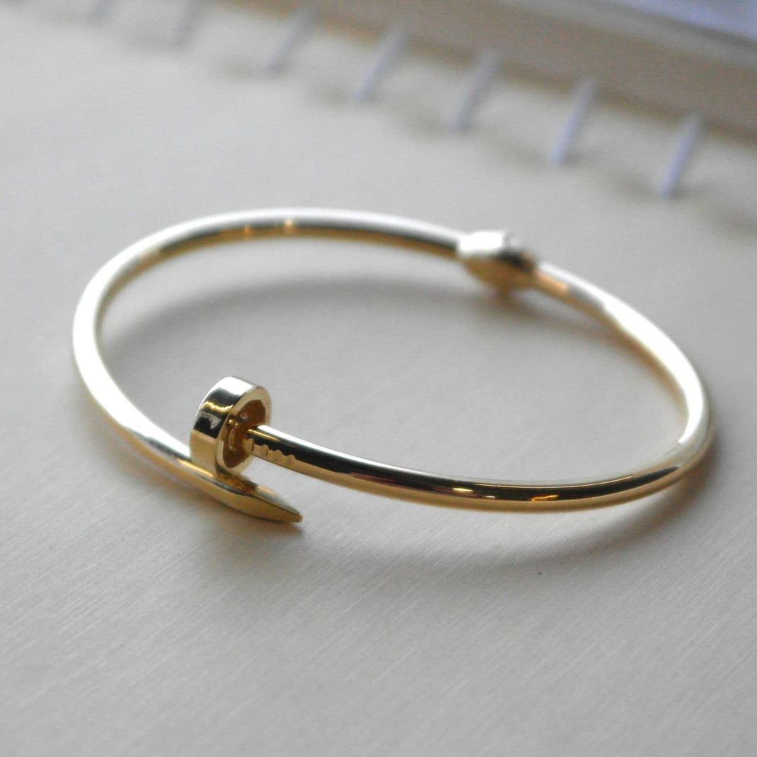 Bransoletka złota nail bangle